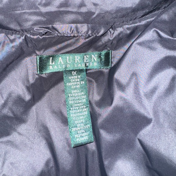 Lauren Ralph Lauren down coat in black. Size 1X. VGUC - Picture 9 of 11